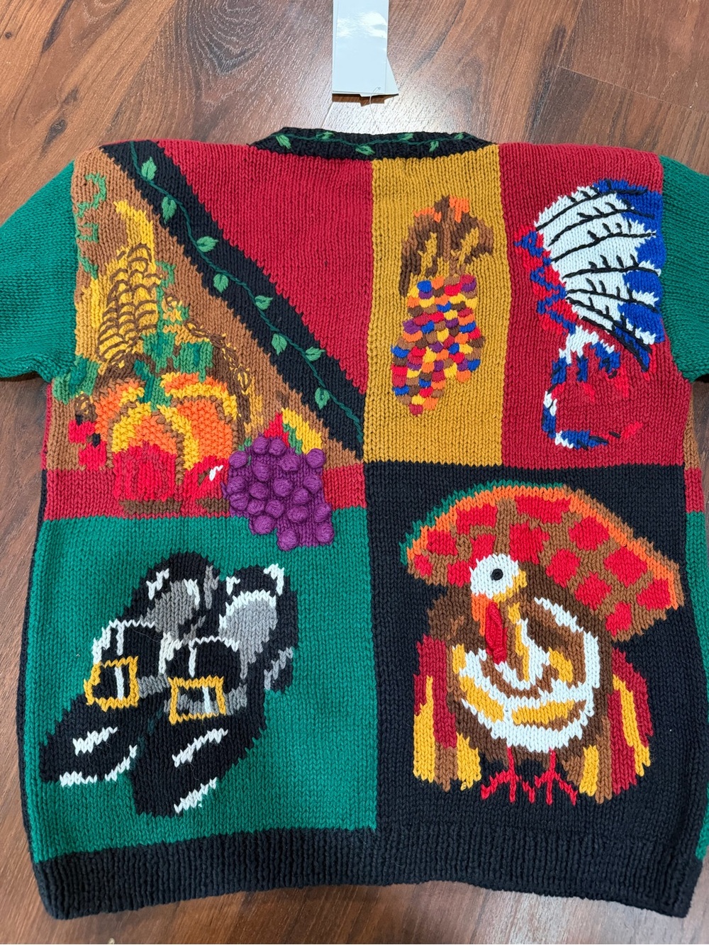 NWT Vintage The Eagle's Eye Cardigan Thanksgiving Pumpkin buttons Sz Small - Picture 8 of 9
